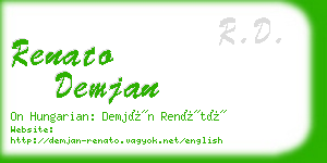 renato demjan business card